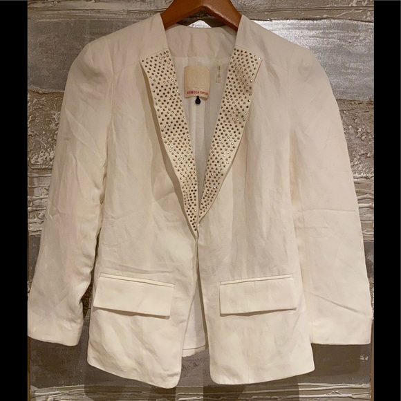 Rebecca Taylor Jackets & Blazers - REBECCA TAYLOR White Linen Blazer